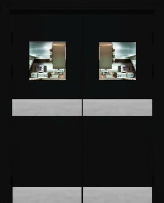 Маятник 2 ПО с квадратным окном с отбойными досками (середина и низ) х2